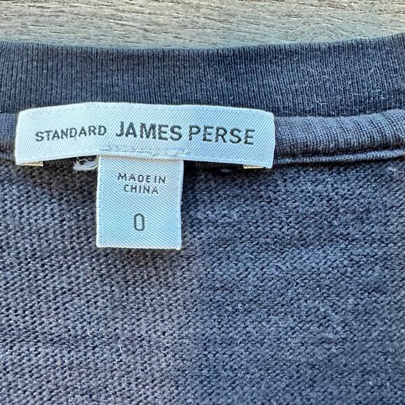 James Perse Sleeveless Black Dress Knit Denim Pockets Tie Waist Size 0 XS - Picture 7 of 12